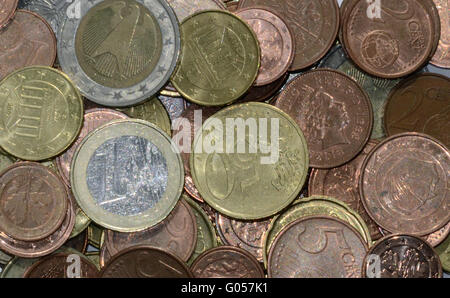 Molte monete come Backround Foto Stock