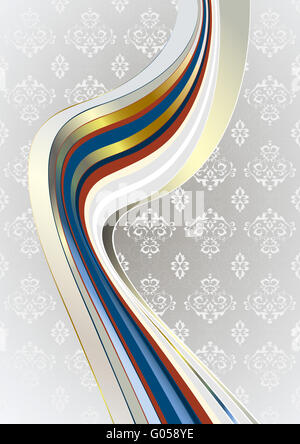Colorate strisce ondulate sul grigio chiaro backg modellato Foto Stock