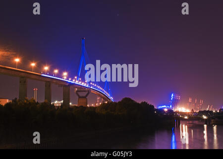 Ponte di corde Koehlbrand Foto Stock