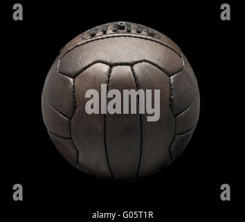 Pelle vintage soccer football isolato Foto Stock
