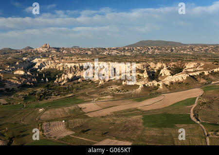 Turchia, Cappadocia, la vista dal palloncino Foto Stock