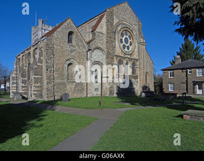 Abbazia di Waltham Abbey chiesa di Santa Croce e San Lorenzo, Essex, Foto Stock