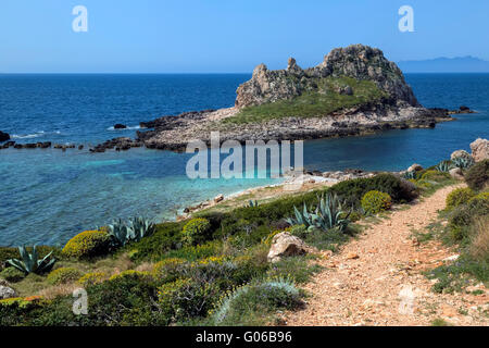 Levanzo Isole Egadi, Trapani, Sicilia, Italia Foto Stock