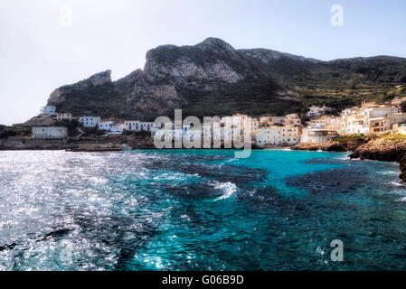 Levanzo Isole Egadi, Trapani, Sicilia, Italia Foto Stock