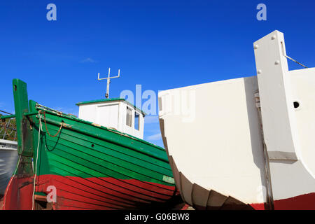 Barche da pesca, Bunbeg, County Donegal, Irlanda, Europa Foto Stock