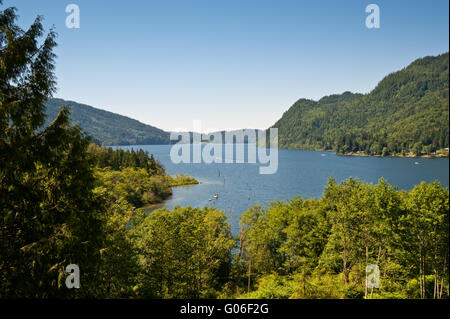 Affacciato sul lago di Whatcom in WA Foto Stock