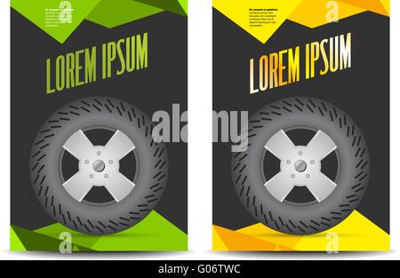 Riparazione Auto banner di servizio Illustrazione Vettoriale