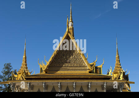 Gable del Trono Hall, Royal Palace, hnom Penh Foto Stock