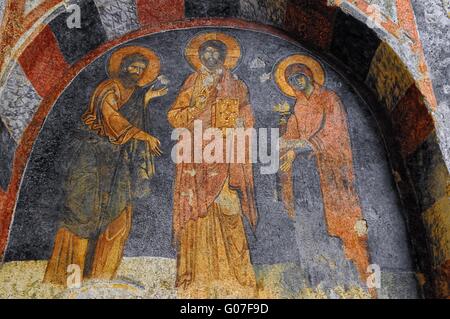 Nicola di Myra murali chiesa della Basilica della Turchia Foto Stock