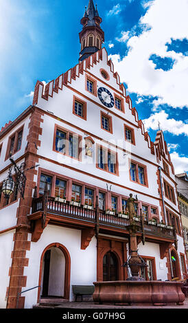 The Old Town Hall in Weinheim, Germany Foto Stock