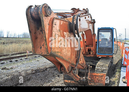 Braccio dell'escavatore Foto Stock