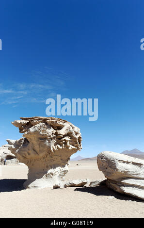 Arbol de Piedra rock formazione nel sud-ovest della Bolivia il deserto di Atacama Foto Stock