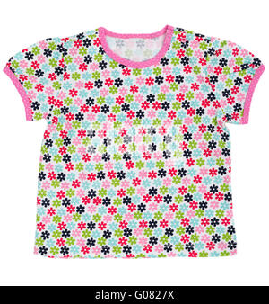 Bambini T-shirt con il colorato motivo floreale Foto Stock