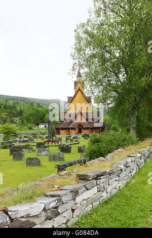 Heddal doga chiesa nel Telemark, Norvegia Foto Stock