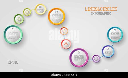 Cerchio concetto infografico Illustrazione Vettoriale