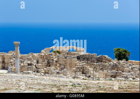 Resti di una basilica paleocristiana su Cipro Foto Stock