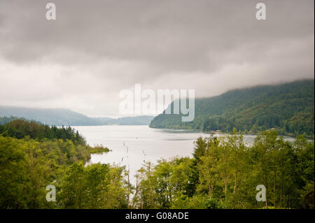 Affacciato sul lago di Whatcom in WA Foto Stock