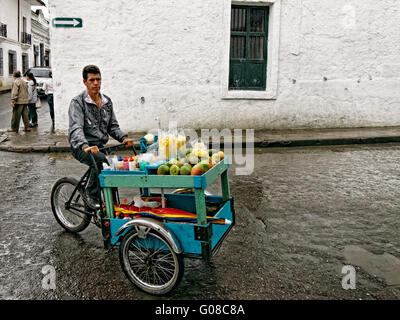 Venditore ambulante, Popayán, Colombia Foto Stock