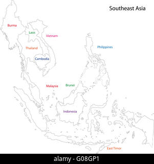 Profilo Asia Sudorientale Foto Stock