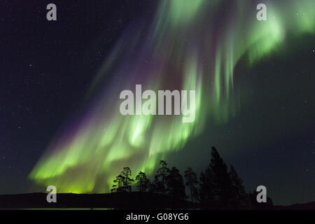 Luci del nord in Finlandia Foto Stock