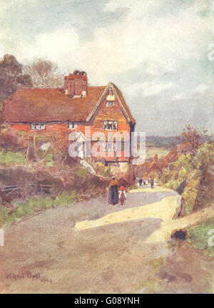 SUSSEX: Cottage a Mayfield, antica stampa 1906 Foto Stock