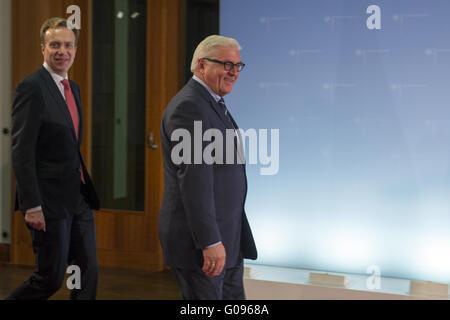 Steinmeier riceve la sua controparte provenienti dalla Norvegia Foto Stock