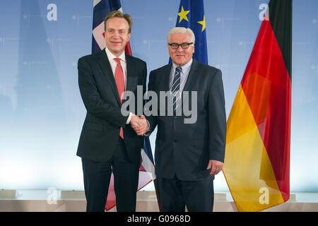 Steinmeier riceve la sua controparte provenienti dalla Norvegia Foto Stock