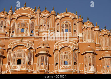 Hawa Mahal, Palazzo dei venti a Jaipur, India Foto Stock