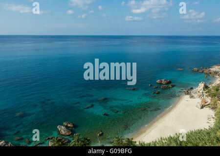 Michelino Beach, Tropea in Calabria, Italia Foto Stock