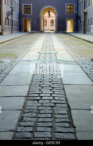 Architettura Dettaglio di un grande cortile europeo (with Shallow DoF) Foto Stock