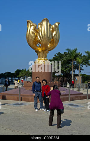 Al Forever Blooming Bauhinia scultura Foto Stock