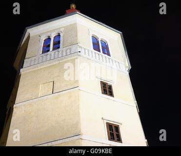 Schlossberg in Graz città di Austria di notte Foto Stock