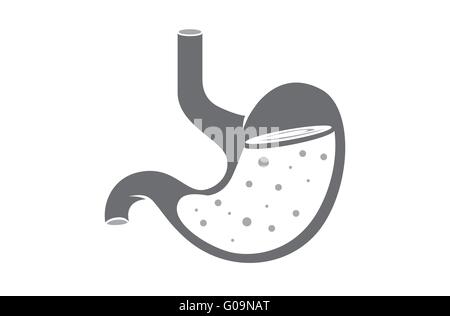 Stomaco modello di logo Illustrazione Vettoriale
