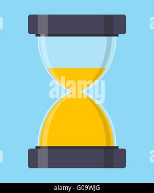 Clessidra, Clessidra Icona in stile appartamento. Illustrazione Vettoriale Illustrazione Vettoriale