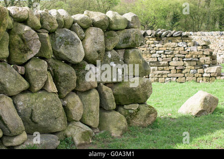 Muro di pietra a secco Foto Stock