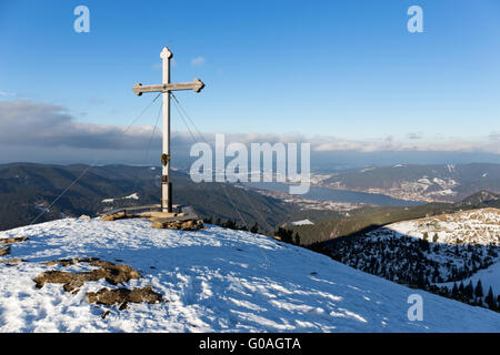 Vertice di croce Hirschberg inverno Foto Stock