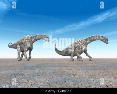 Dinosauro Ampelosaurus Foto Stock