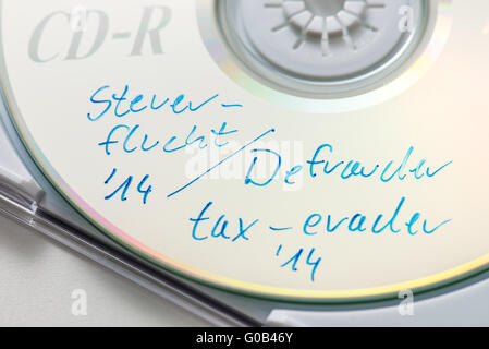 CD di evasione fiscale Foto Stock