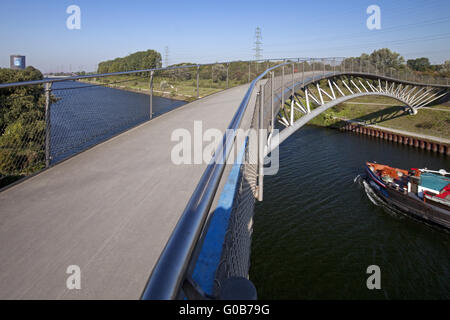 Ponte sul Reno Herne Canal a Oberhausen Foto Stock