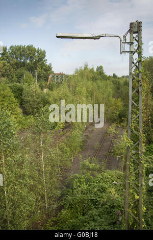 Trasporto merci chiuso area in Dortmund-Huckarde, Germania Foto Stock