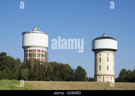 Watertowers in Hamm, Germania Foto Stock