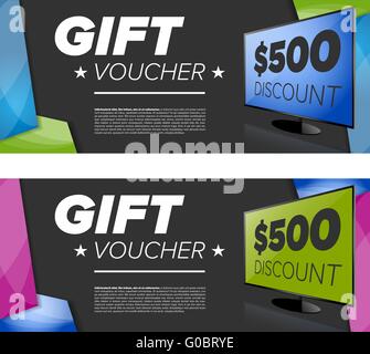 Gift Voucher o carta Illustrazione Vettoriale