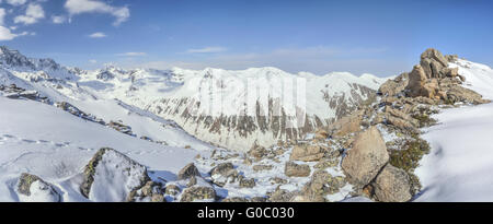 Scenic panorama di Kackar cime delle montagne in Turchia Foto Stock