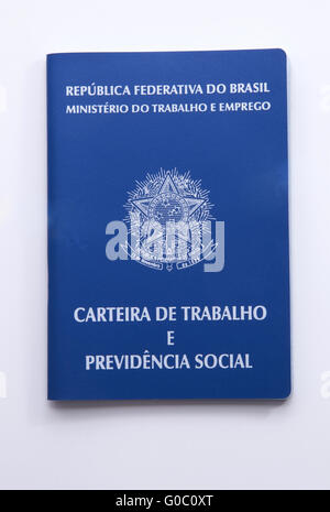 Brasiliano di documento di lavoro e sicurezza sociale docume Foto Stock