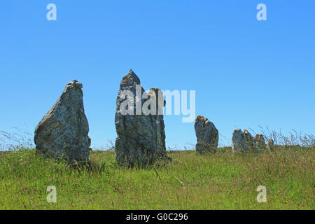 Gli allineamenti de Lagatjar, Francia Foto Stock