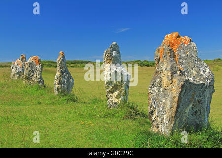 Gli allineamenti de Lagatjar, Francia Foto Stock