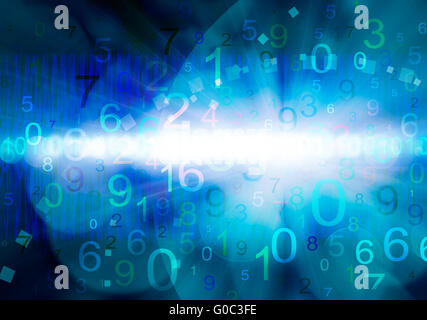 Numeri astratti texture Foto Stock