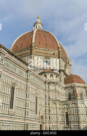 Duomo Basilica cattedrale chiesa dal campanile di Giotto Firenze Italia Foto Stock