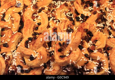 Vassoio di fresco pasticceria danese Foto Stock