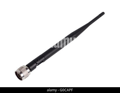 Standard rimovibile antenna gsm isolato su un bianco Foto Stock